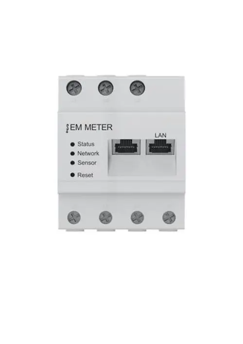 EM Meter von STIEBEL ELTRON zur Messung von Energie mit Statusanzeige und LAN-Anschluss.